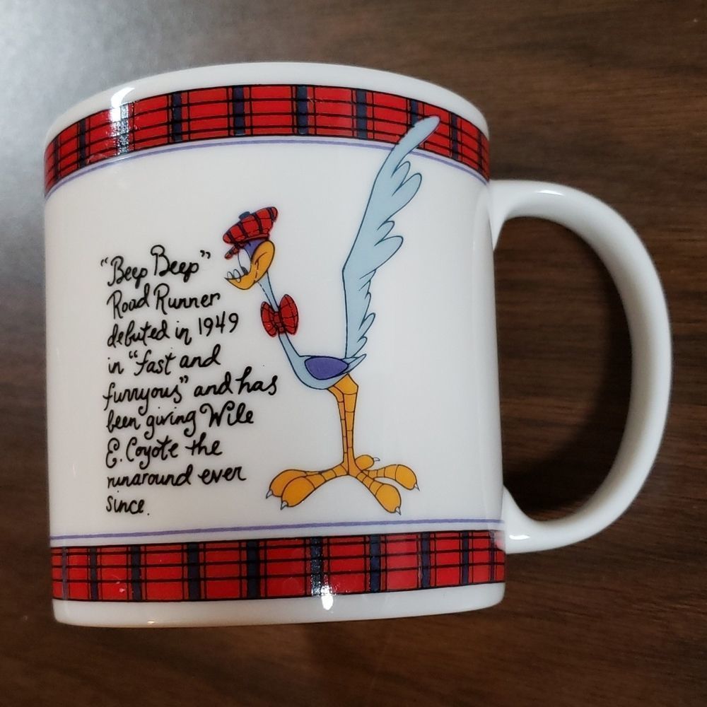 Road Runner Beep Beep Coffee Mug‎ Vintage 1992 Warner Brothers Store